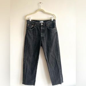 Zara High Waist Straight Leg Jeans